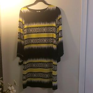 Emma & Michele yellow/black/white dress M